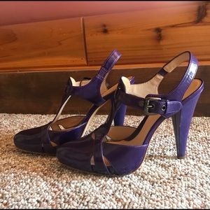 Boutique 9, Purple Leather Heels, Size 9